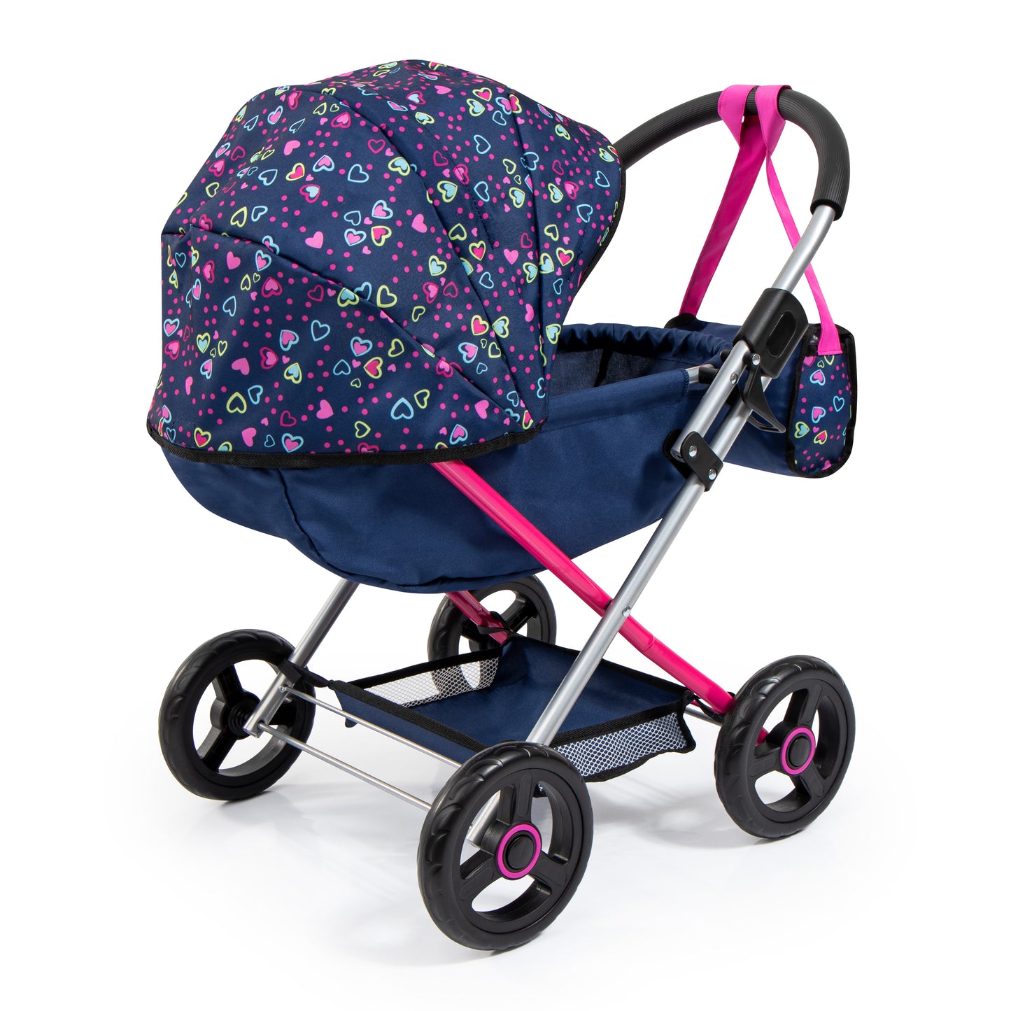 Bayer Cosy Dolls Pram - Navy Mermaid