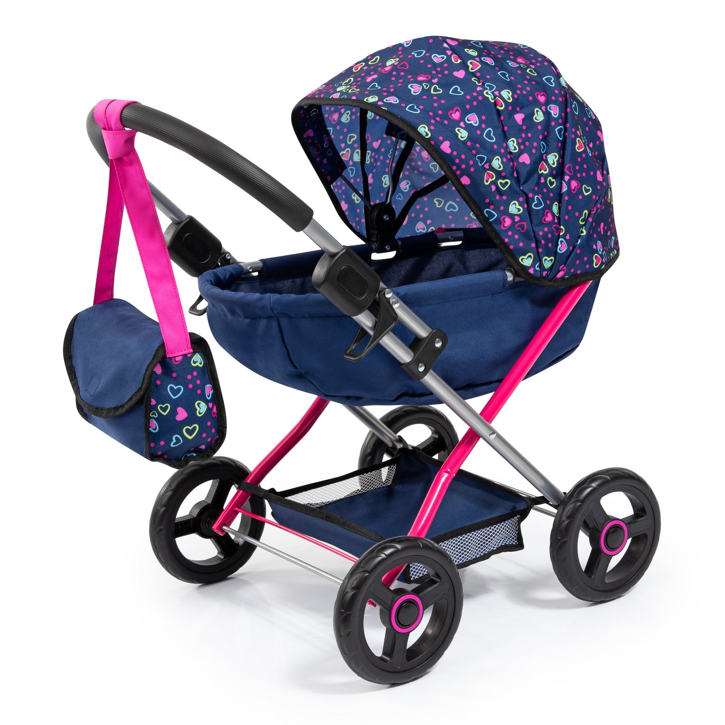 Bayer Cosy Dolls Pram - Navy Mermaid