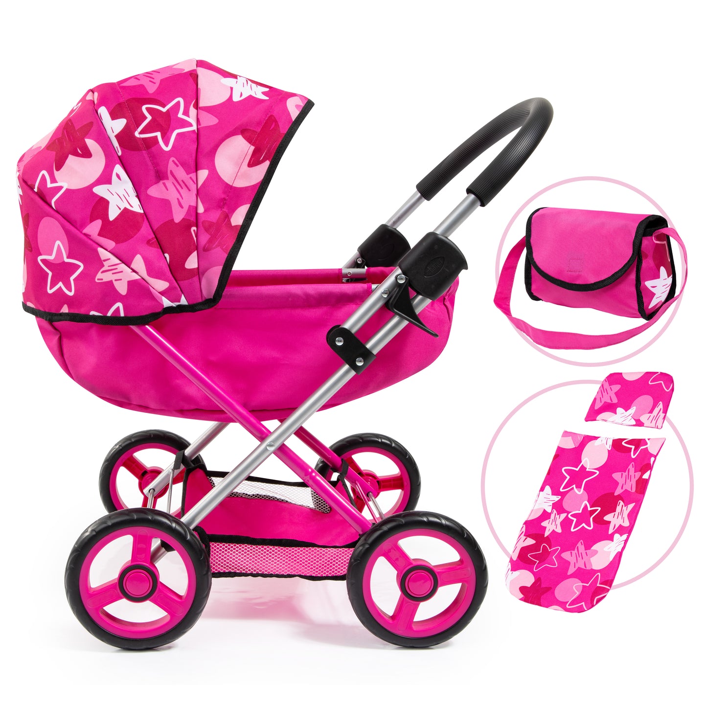 Bayer Cosy Dolls Pram - Pink
