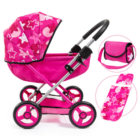 Bayer Cosy Dolls Pram - Pink