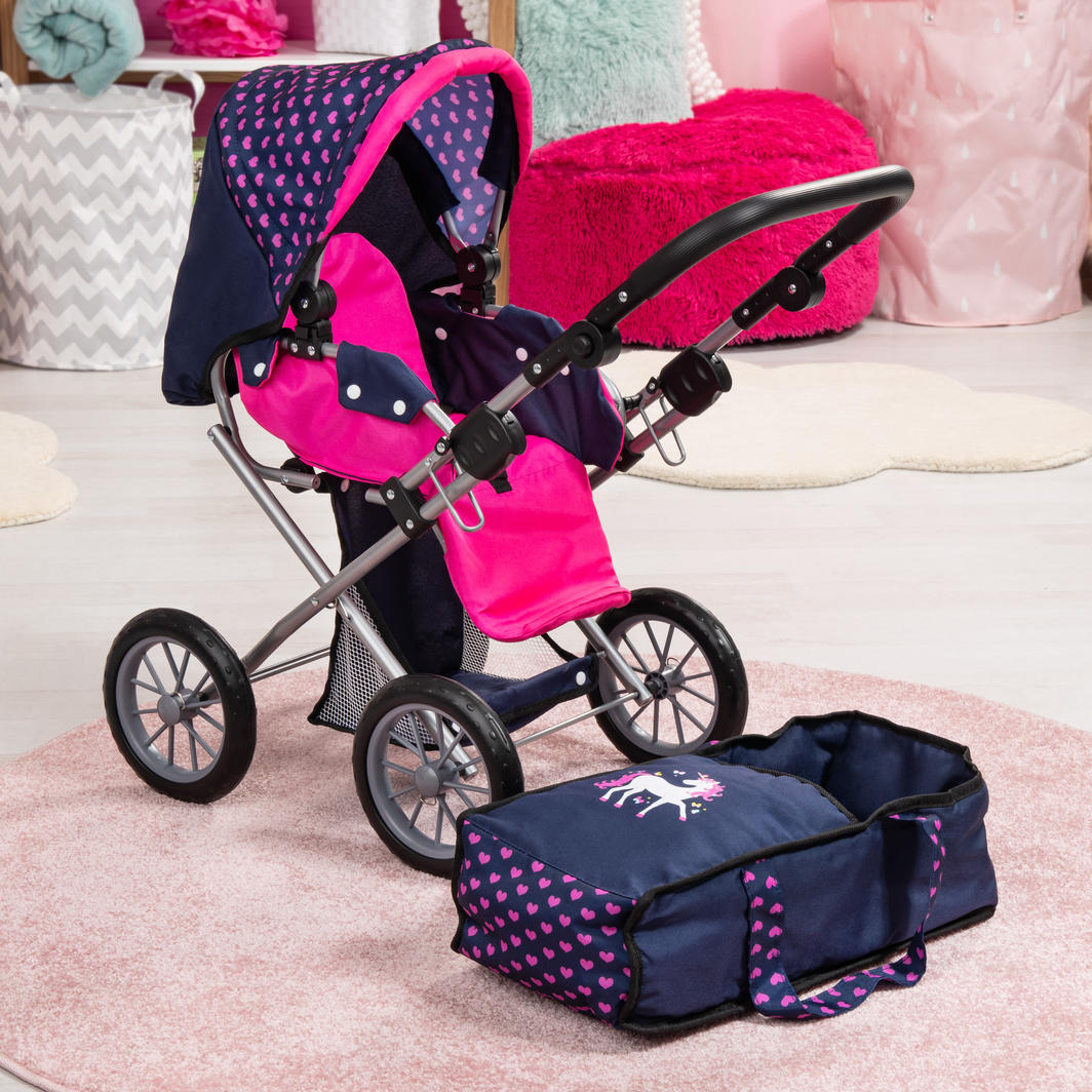 Bayer City Star Pram - Navy Unicorn