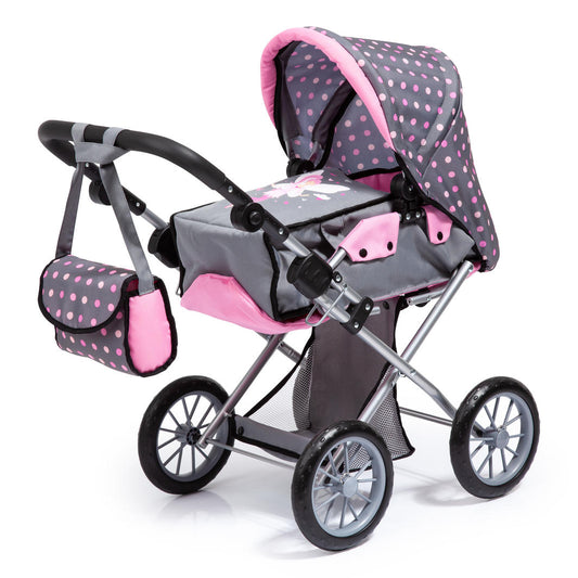 Bayer City Star Pram - Grey & Pink