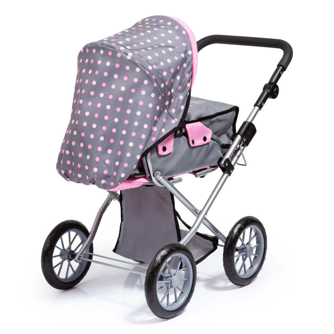Bayer City Star Pram - Grey & Pink