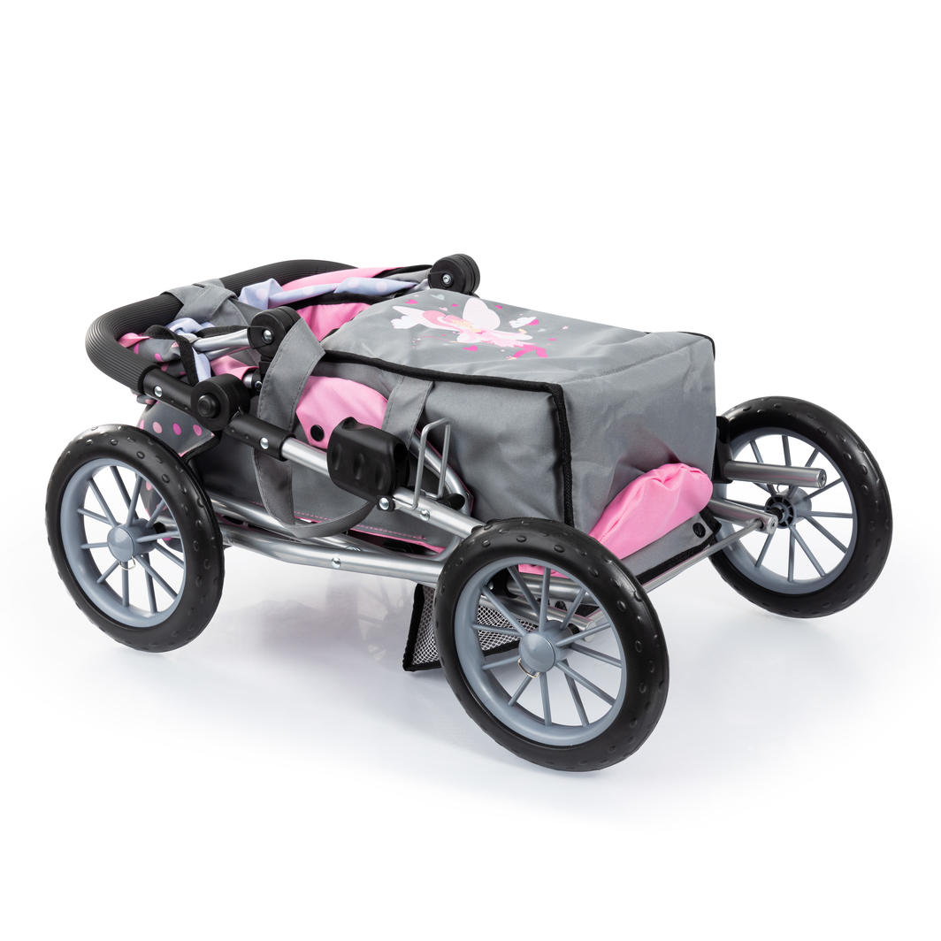 Bayer City Star Pram - Grey & Pink