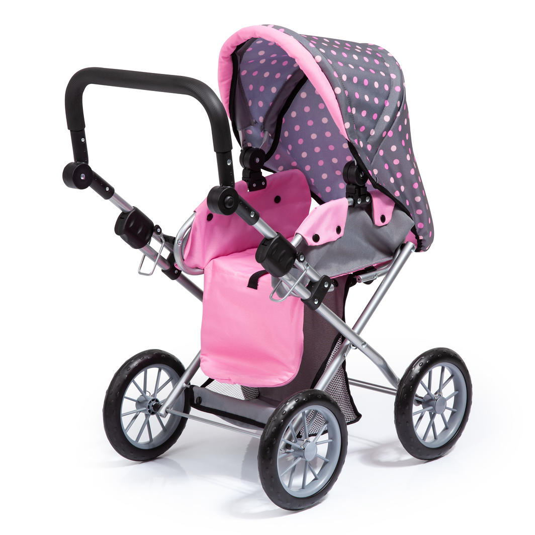 Bayer City Star Pram - Grey & Pink