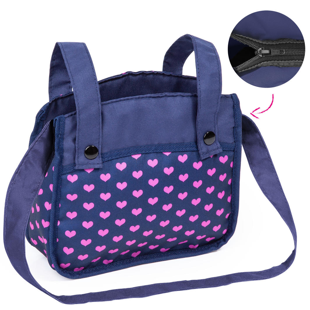 Bayer Neo Vario Combi Dolls Pram - Navy & Pink