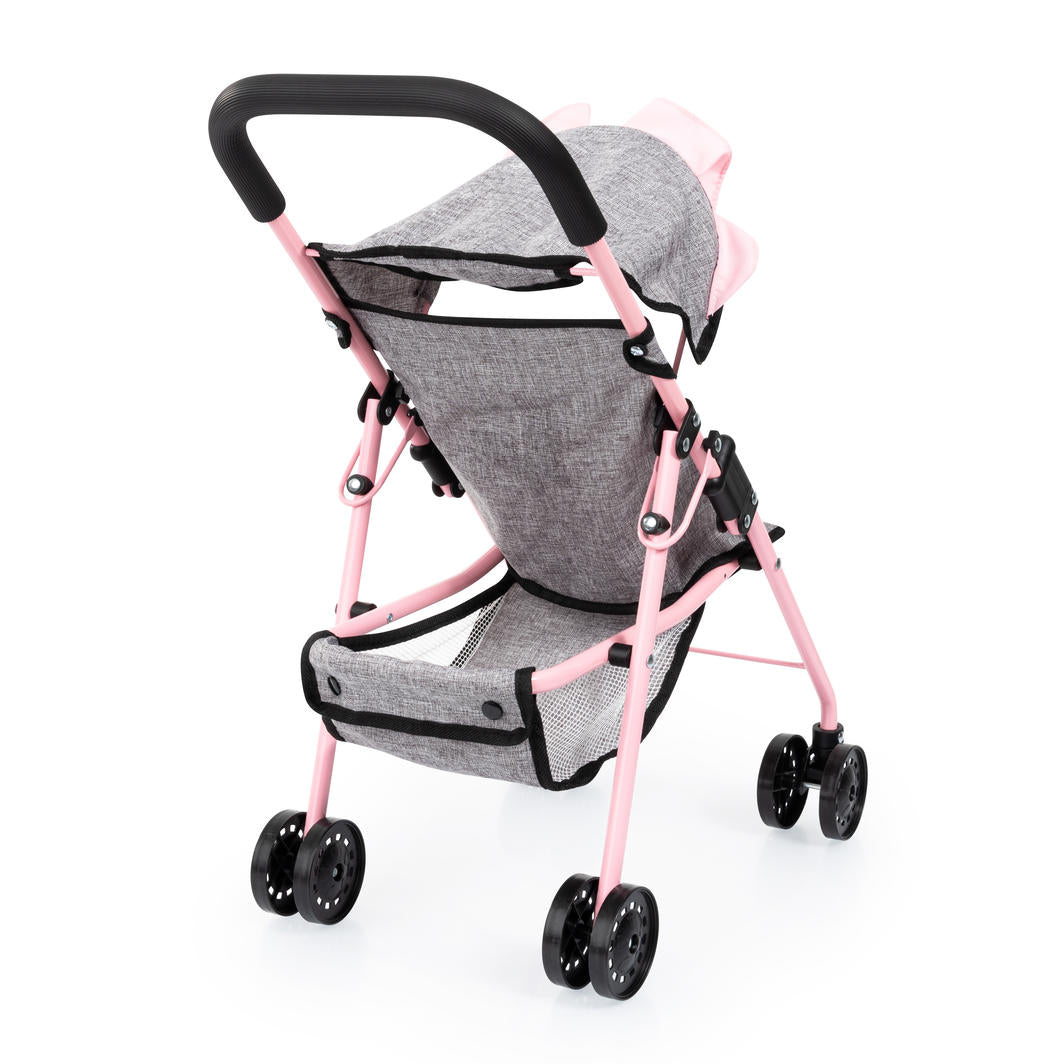 Bayer Dolls Stroller & Accessories Pack - Pink & Grey