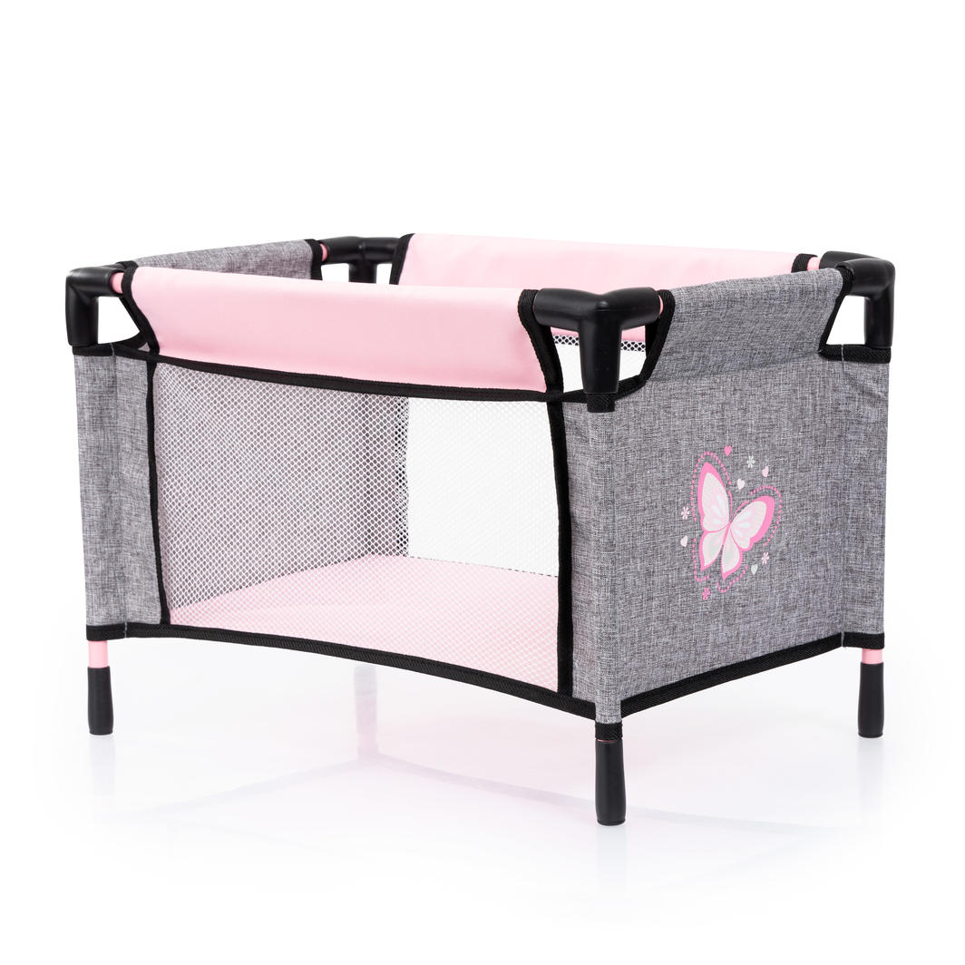 Bayer Dolls Stroller & Accessories Pack - Pink & Grey
