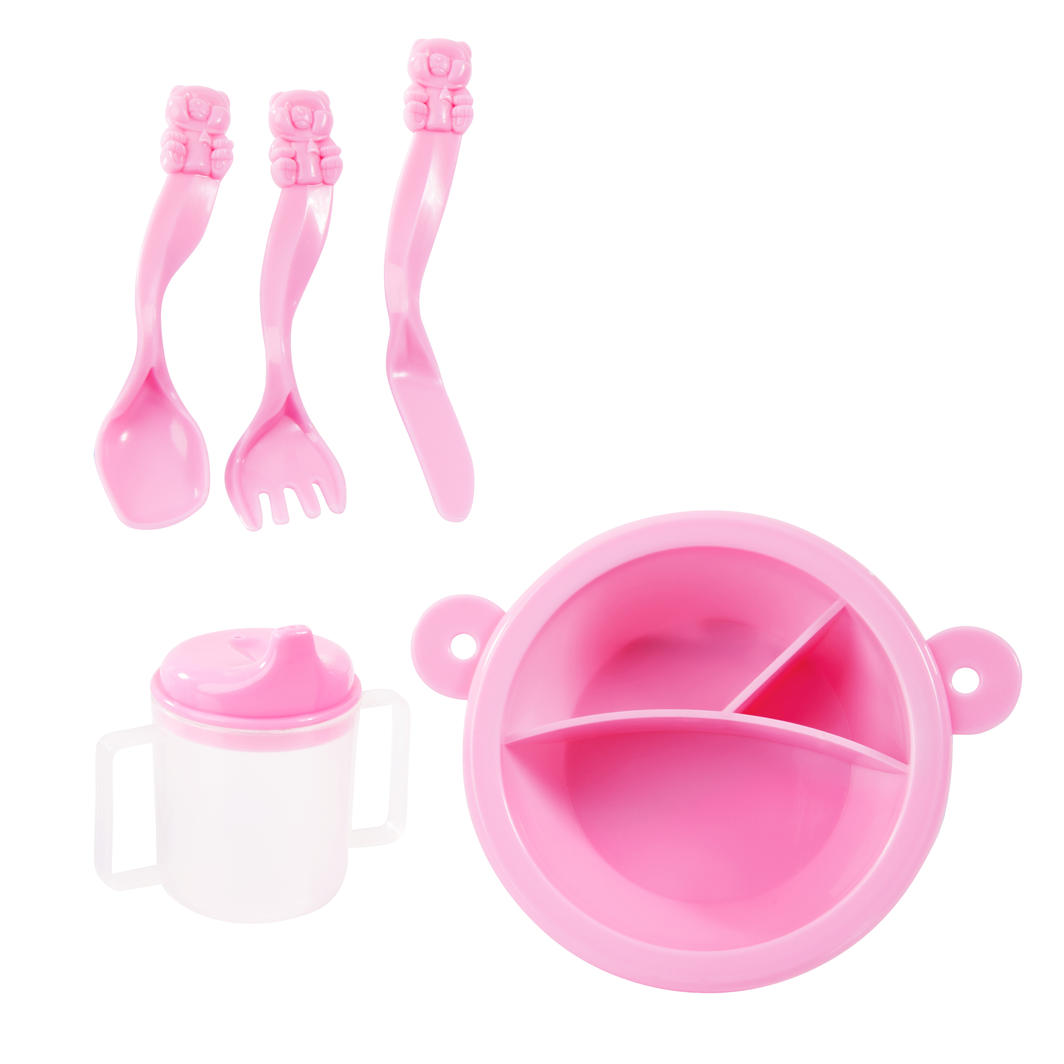 Bayer Dolls Stroller & Accessories Pack - Pink & Grey