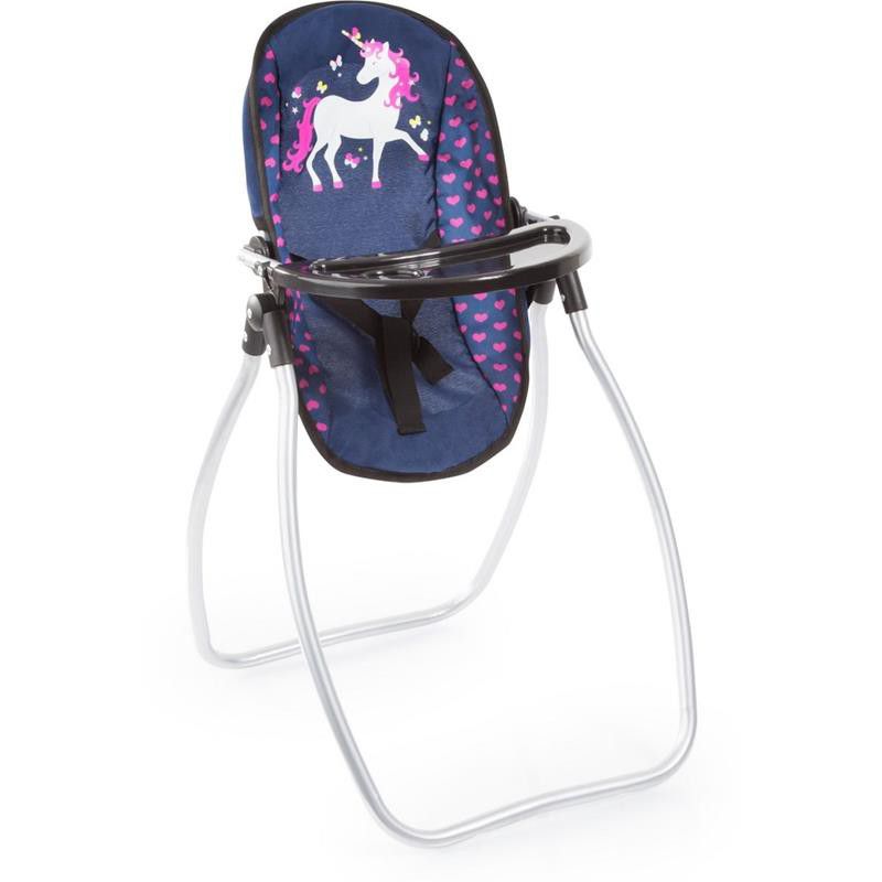 Bayer Vario Dolls High Chair (4 in 1) set - Navy Unicorn