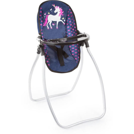 Bayer Vario Dolls High Chair (4 in 1) set - Navy Unicorn