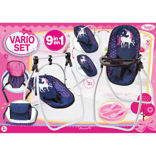 Bayer Vario Dolls Accessory Set - Navy Unicorn