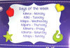 Days of the Week in Maori - Magnetic