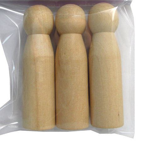 Wooden Dolls Large 3pk