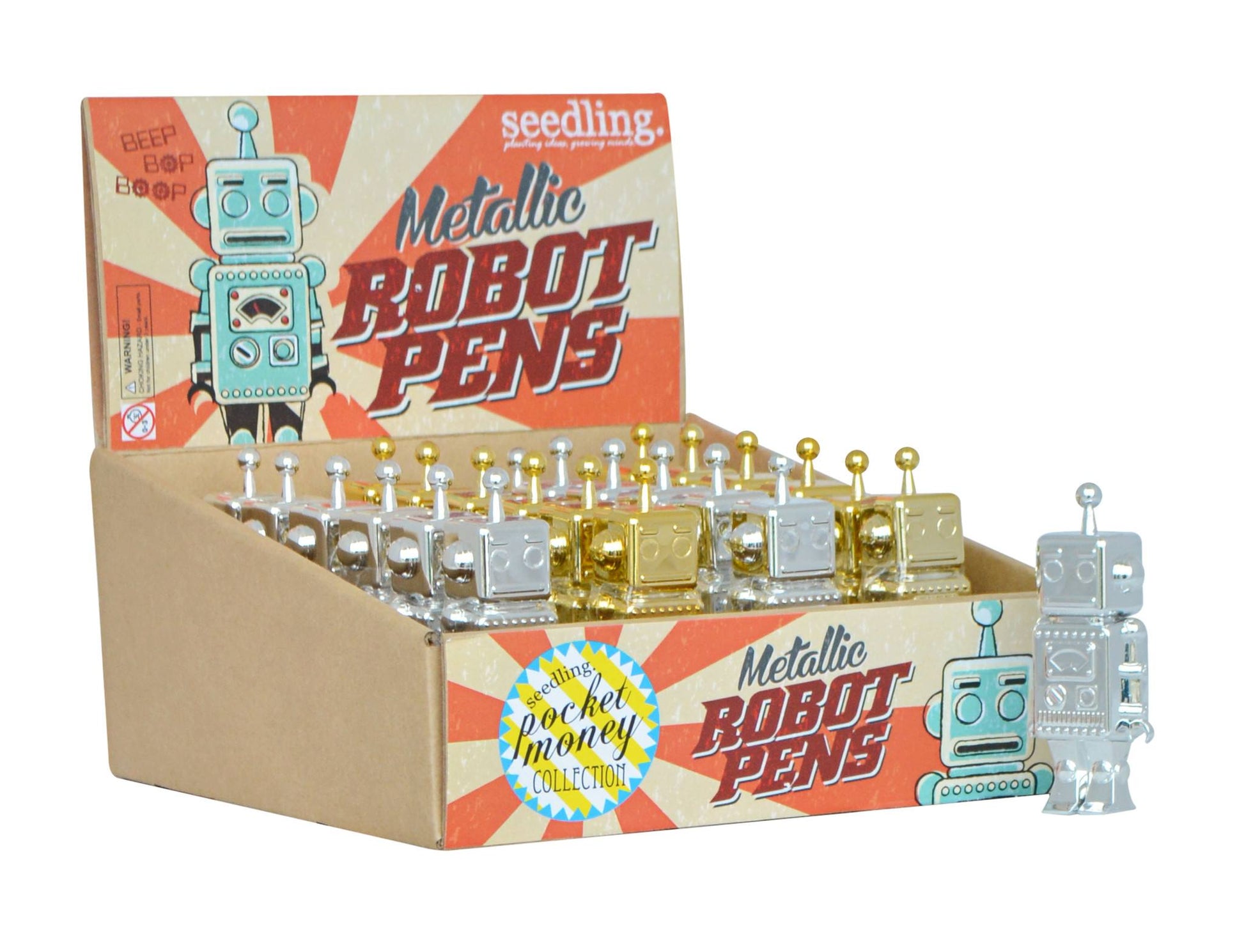 Pocket Money Collection - Metallic Robot Pens