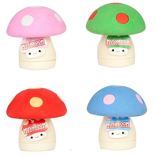 Pocket Money Collection - Mushroom Sharpener & Eraser