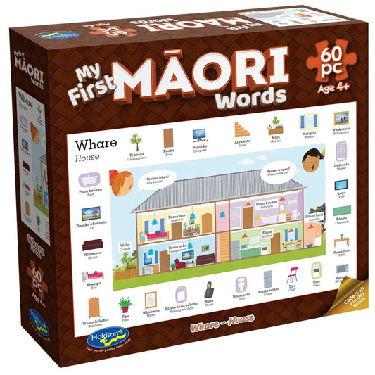 My First Maori Words 60 Pc Puzzle - Whare