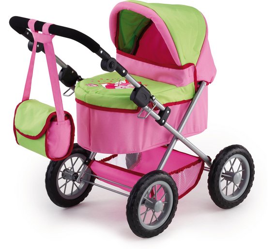 Bayer Trendy Pram - Pink/Lime