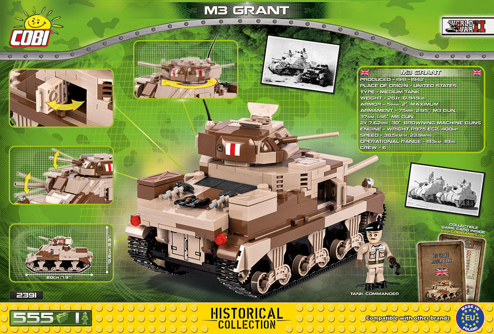 M3 Grant Medium Tank - Cobi WW2