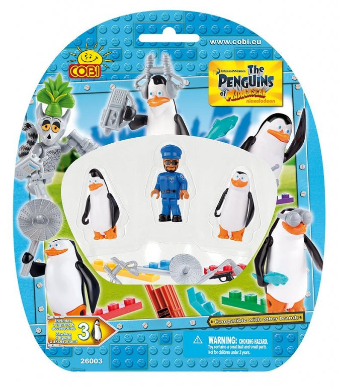 Penguin Mission 3 Pack of figures and accessories - Cobi Penguins