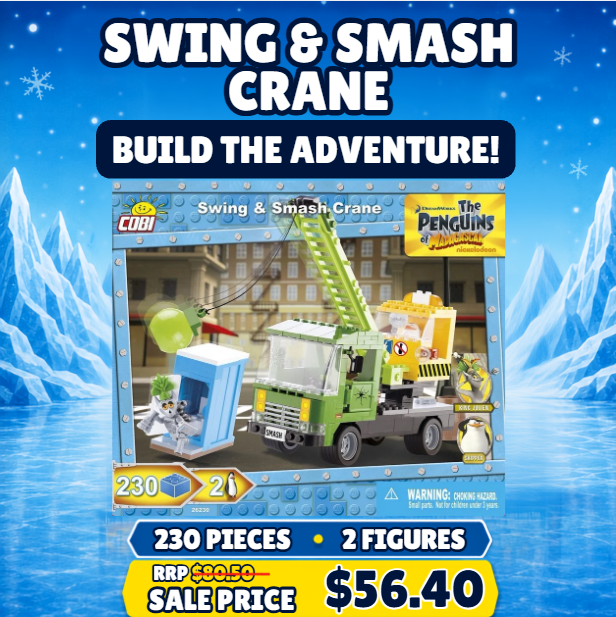 Swing & Smash Crane - Cobi Penguins