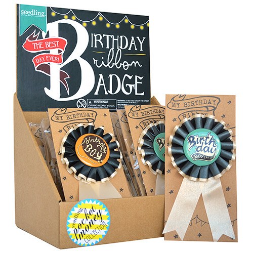 Pocket Money Collection - Birthday Ribbon Badge - Boy