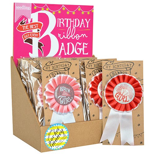 Pocket Money Collection - Birthday Ribbon Badge - Girl